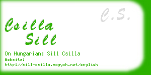csilla sill business card